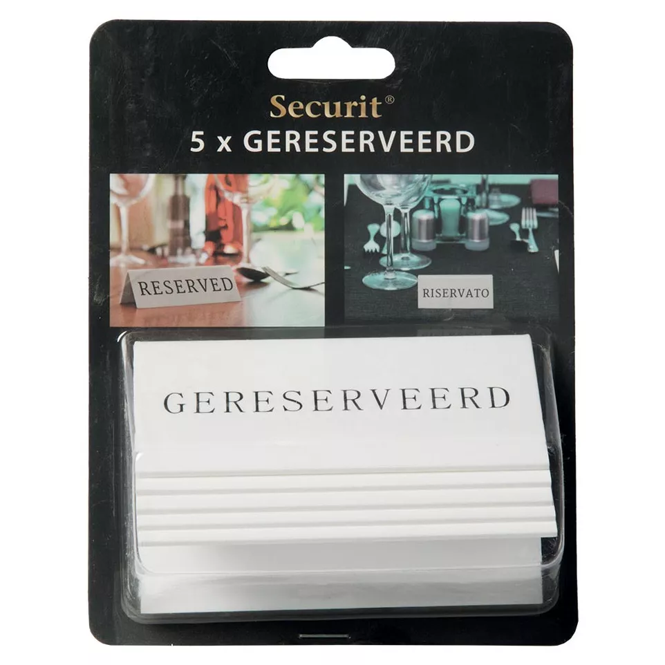 Securit Reserved Table Panel, Pack of 5