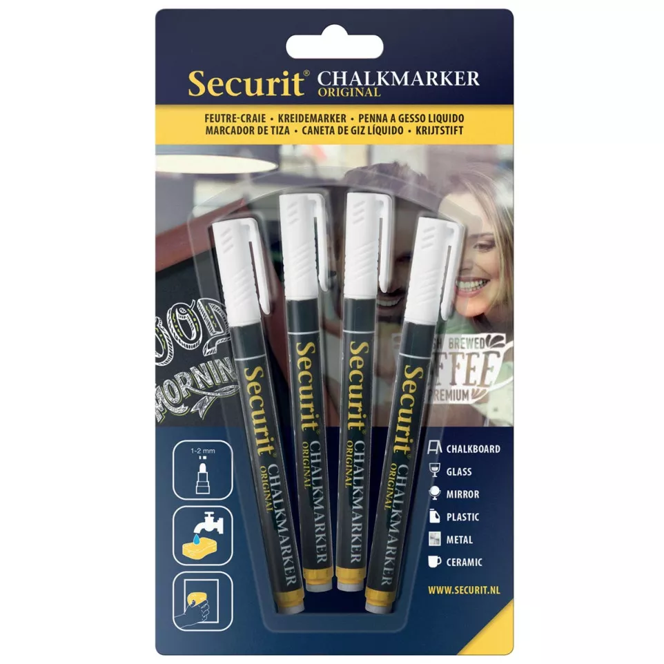 Securit krijtmarker small wit,...