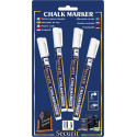 Securit krijtmarker small wit, blister met 4 stuks