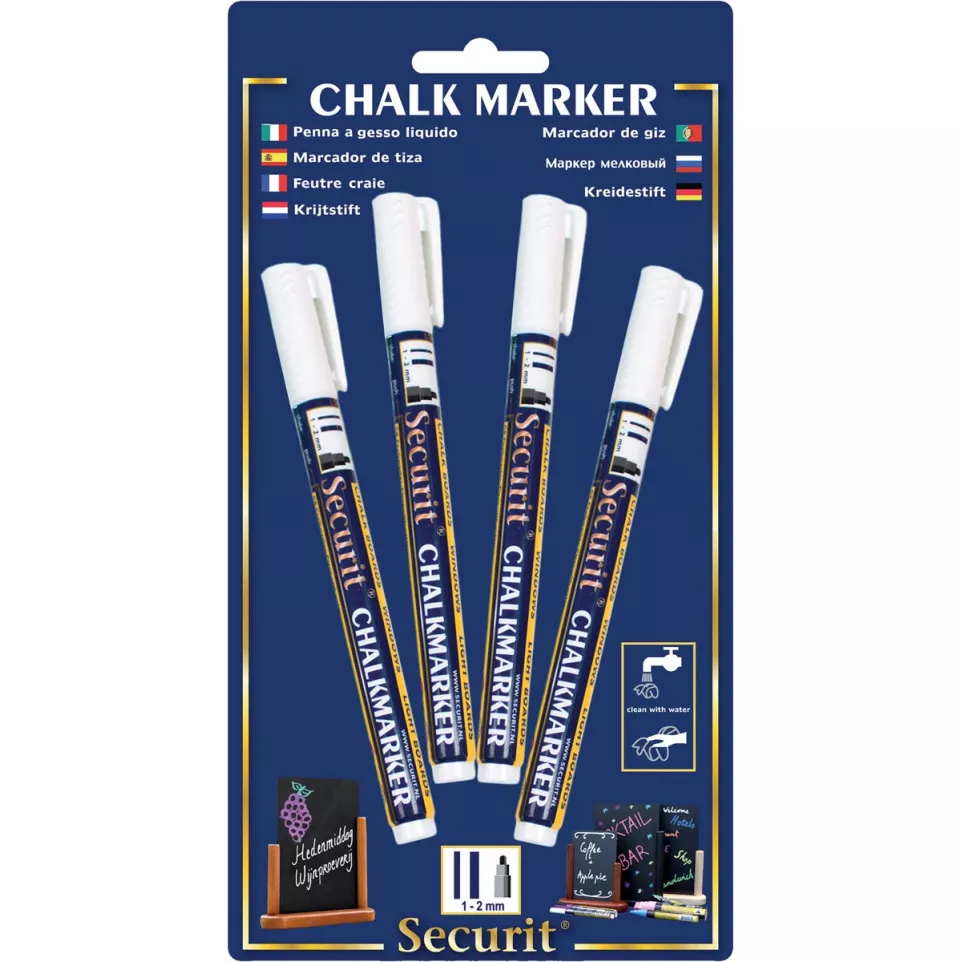 Securit krijtmarker small wit,...