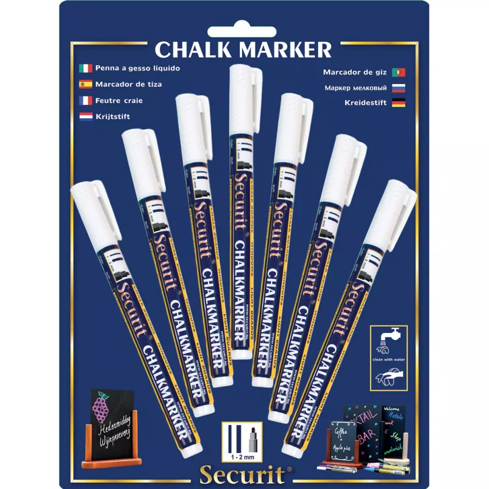 Securit krijtmarker small wit,...