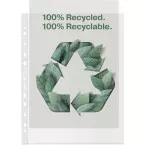 Esselte Recycled Plastic Punched Pockets A4 Maxi 70 Microns Box of 50 Sheets