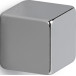 MAUL Aimant néodyme, forme Cube, 10 x 10 x 10 mm, résistance 3,8 kg, argent, blister de 4 pièces