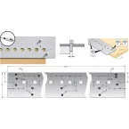 Règle de perçage Système 32 Hettich Accura 1000mm / pce