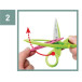 Maped ciseaux à cranter Créa cut, blister de 1 monture de ciseaux, 5 jeux de lames interchangeables