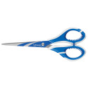Maped Zenoa Fit 17 cm Right-Handed Scissors, Rounded Tips, Stainless Steel, Blue, 1 Piece Blister Pack