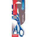 Maped Zenoa Fit 17 cm Right-Handed Scissors, Rounded Tips, Stainless Steel, Blue, 1 Piece Blister Pack
