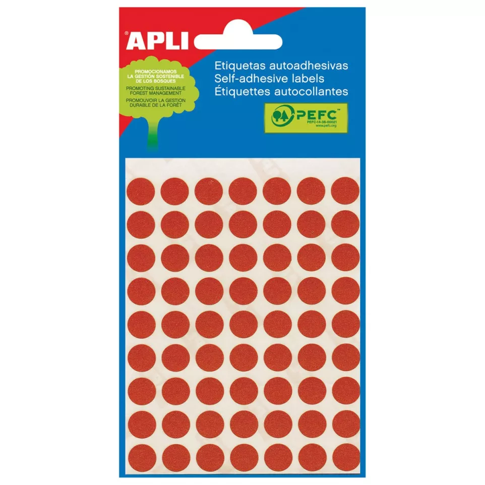 Apli Round Labels, 10 mm Diameter,...