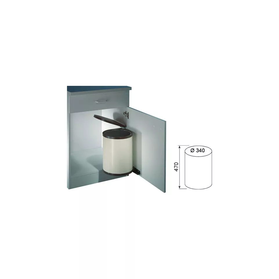 Draaibare afvalbak RONDO-2 13 liter...