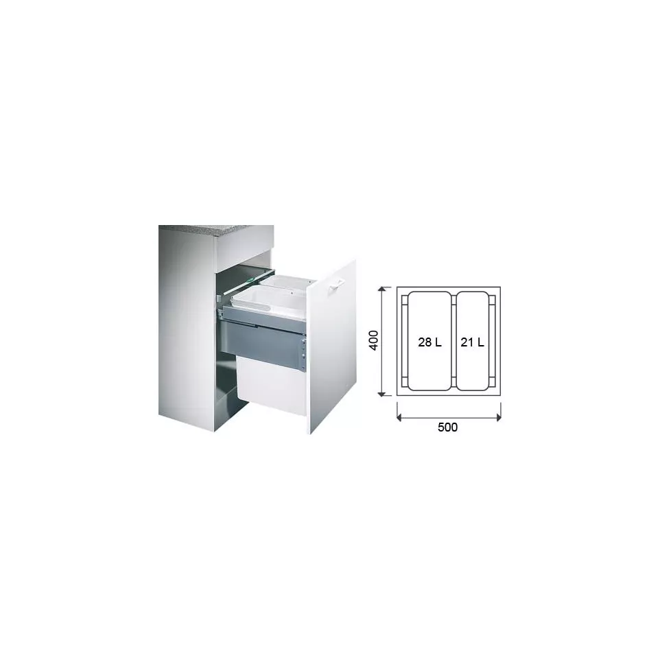 Cox Base-2 LM 500 mm Waste Bin for...