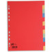 OXFORD intercalaires, format A4, en carton, non imprimé, 11 trous, couleurs assorties, 12 onglets