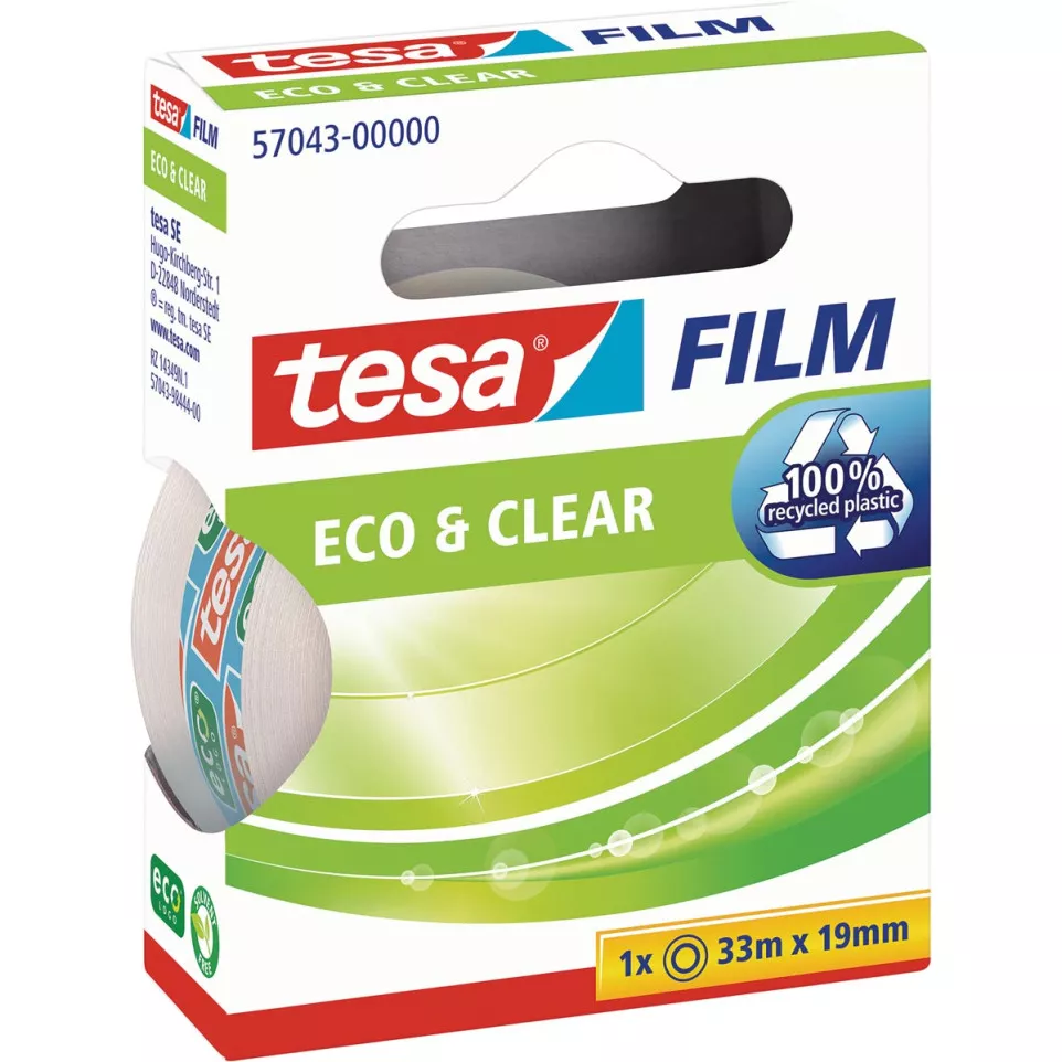 Tesafilm Eco&clear ecoLogo, ft 19 mm...