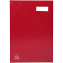 Exacompta signataire pour ft 24 x 35 cm, en carton couverte avec pvc, 20 compartiments, rouge