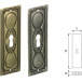 Horizontal Antique Iron Brass Keyhole Cover No. 3415 per piece