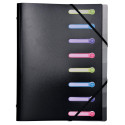 Exacompta Exacase Black Expanding File, 8 Compartments