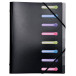 Exacompta Exacase Black Expanding File, 8 Compartments
