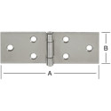Rolled Pin Hinge 120x33mm Stainless Steel per piece