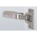Intermat 9944 W-45 125° vernikkeld opschroefbaar hoekscharnier, zonder soft-close functie en zelfsluitend, voor opliggende deure