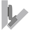 Intermat 9944 W-45 125 Degree Nickel Plated Screw-On Angle Hinge Without Soft Close With Self Closing for Overlay Doors