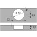 Intermat 9935 95° vernikkeld opschroefscharnier, zonder soft-close, met zelfsluitende functie, voor opdekdeuren tot 43 mm dikte 