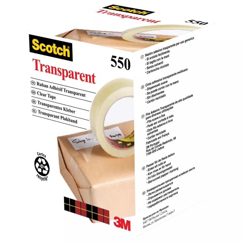 Scotch Transparent Tape 550, 19 mm x...