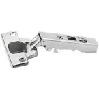 Hettich Intermat 9943 110° Screw-On Self-Closing Overlay Hinge Without Soft-Close, Nickel-Plated, per piece