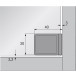 Charnières de porte en verre ET 150 Hettich pour porte rentrante / pce