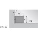 Charnières de porte en verre ET 150 Hettich pour porte rentrante / pce