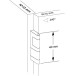 Vlakke scharnier voor dunne panelen en/of laminaatdikte 10/13mm en enkele deur in semi-toepassing / pce