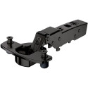 Sensys 8645i 110° zwart obsidiaan scharnier voor montage met uitzetbussen (Ø10x11mm),  met soft-close functie en zelfsluitend, v