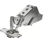 Charnière Sensys 8657i 165° nickelée à visser, avec amortissement et avec fermeture automatique, pour porte en semi-applique / p