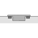 Sensys 8675 110° vernikkeld snelmontage scharnier Fix, zonder soft-close en zelfsluitend (Push to Open), voor half opliggende de