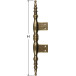 Breton Bronze Zamak Vase Hinge 100mm Height per Piece