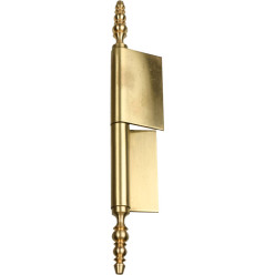 Polished Brass Bracketed Vase Hinge No.50 Height 6" (152.4mm) Right / pc