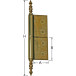 Scharnier met vaaskop n°63 met rechte bladen hoogte 3''1/2 (88,9mm) gepolijst messing / pce