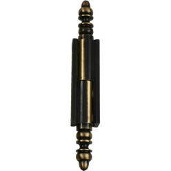 Universeel scharnier toe te passen n°1101 op rustieke vaas n°3 messing oud brons totale hoogte blad 50mm / pce
