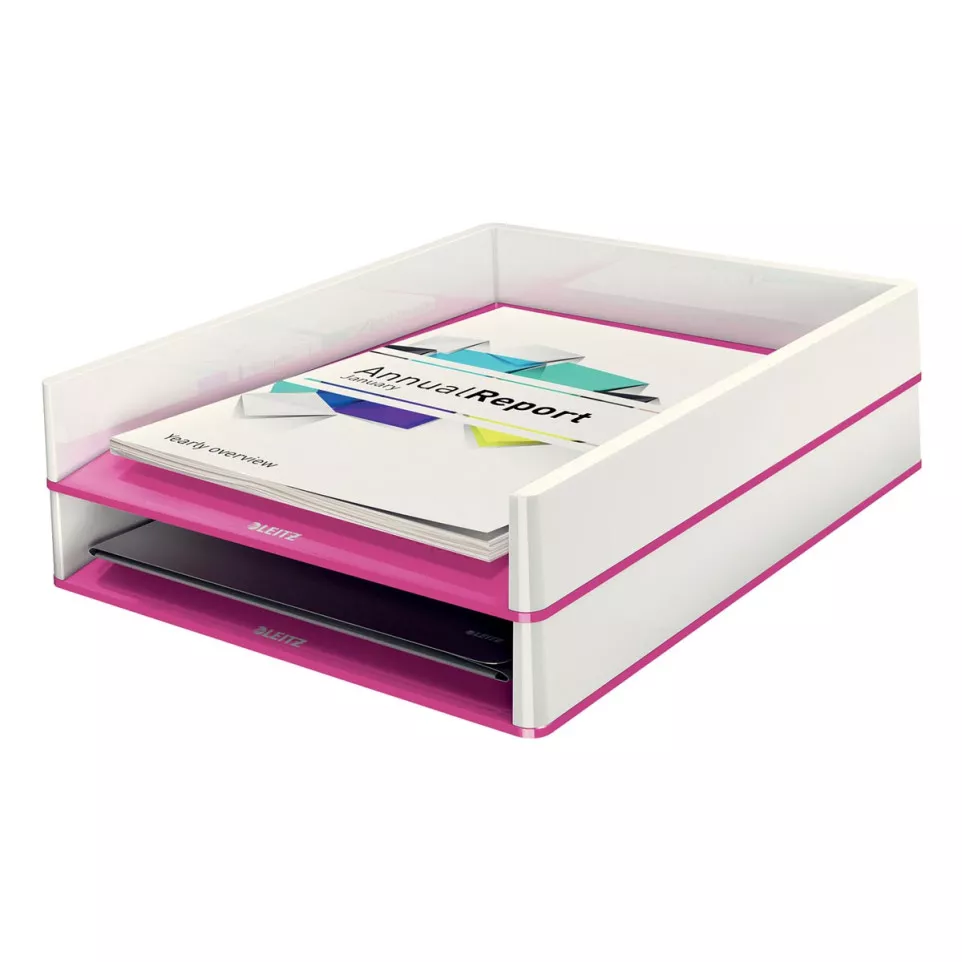 Leitz WOW Letter Tray Pink