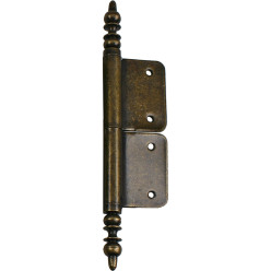 Rustic Mortise Hinge No. 6 with Vase No. 3 Aged Brass Total Blade Height 160mm per piece