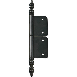 Rustic Mortise Hinge No. 6 with Vase No. 3 Patinated Silver Steel Total Blade Height 140mm per piece