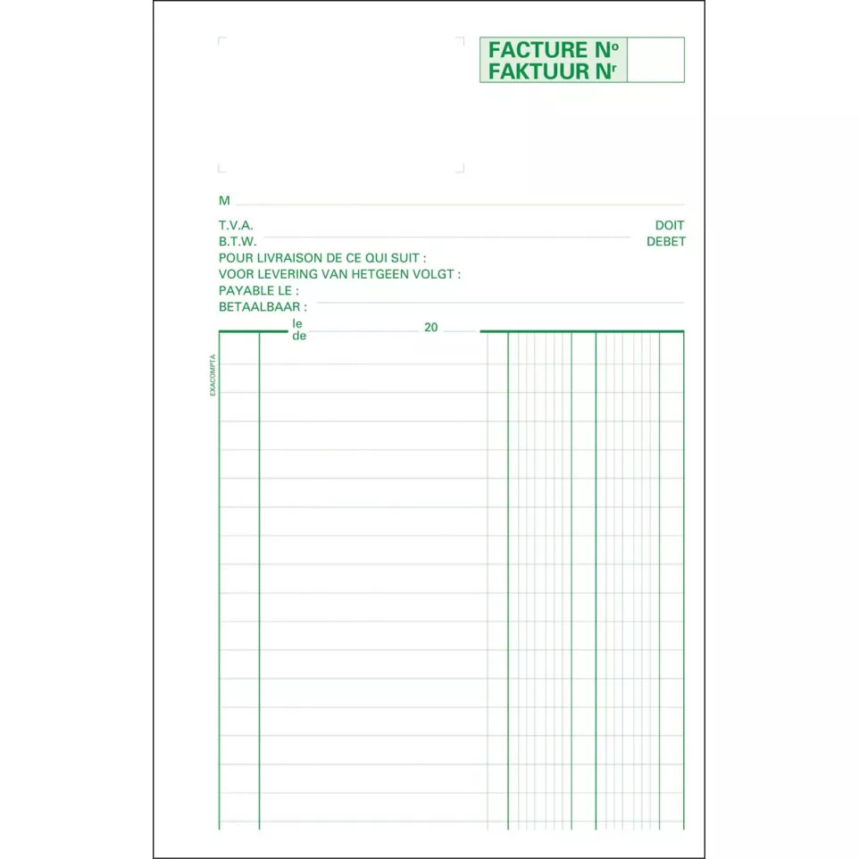 Exacompta Invoice Pad, ft 21 x 13.5...