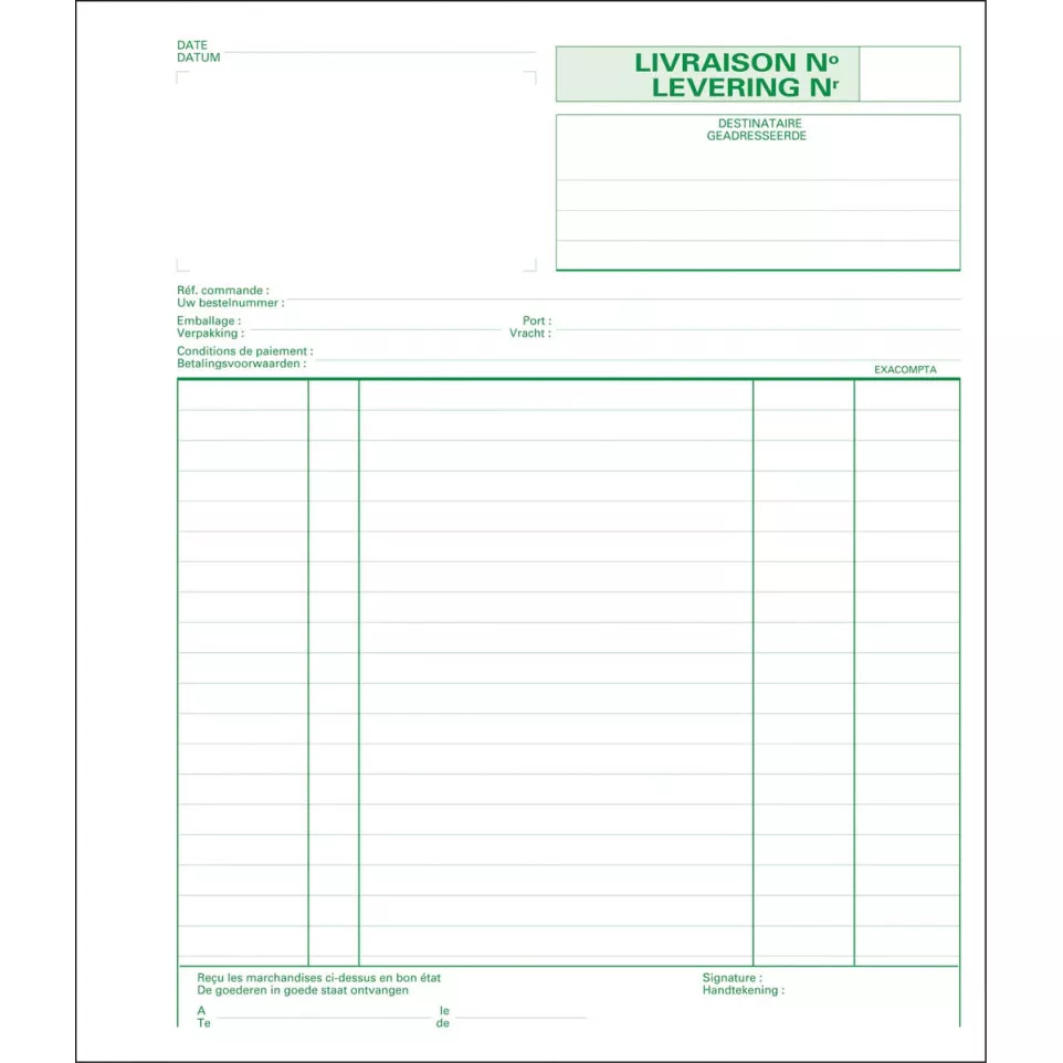 Exacompta livraisons, ft 21 x 18 cm,...