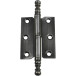 Paumelle de meuble n°4 à vases 50mm en acier patiné verni gauche / pce