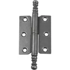 Left Furniture Hinge No.4 with Barrels 50mm Silver Patinated Hardened Steel / pc