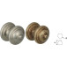 Bouton 323 rond Ø 20mm laiton étain ciré / pce