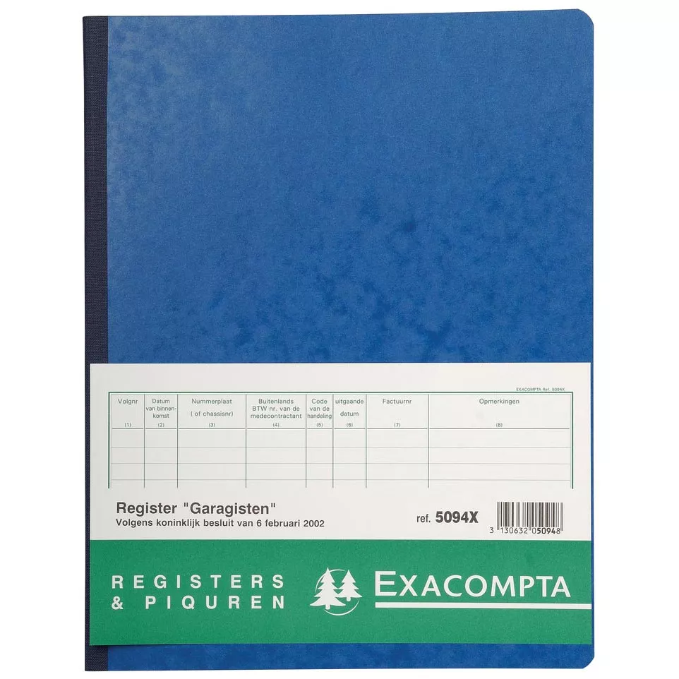 Exacompta registre garagiste et...