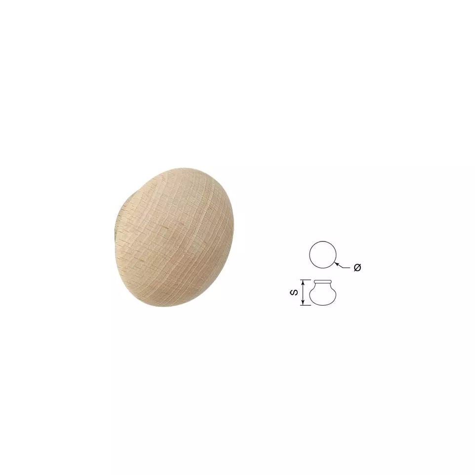 Ronde knop bol 585 Ø 60mm beukenhout...