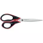 Maped schaar Advanced Softgel, ft 21 cm, rechts, scherpe punt, RVS, zwart/rood, blister van 1 stuk