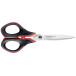 Maped schaar Advanced Softgel, ft 17 cm, rechts, scherpe punt, RVS, zwart/rood, blister van 1 stuk