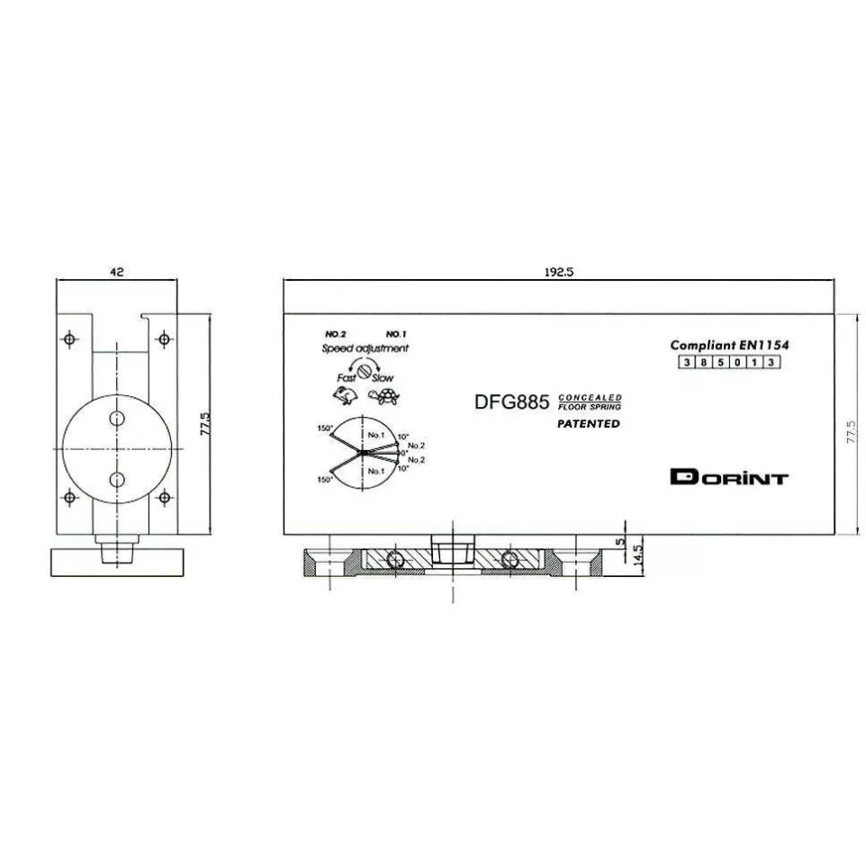 Dorint DFG885 inox hydraulische...