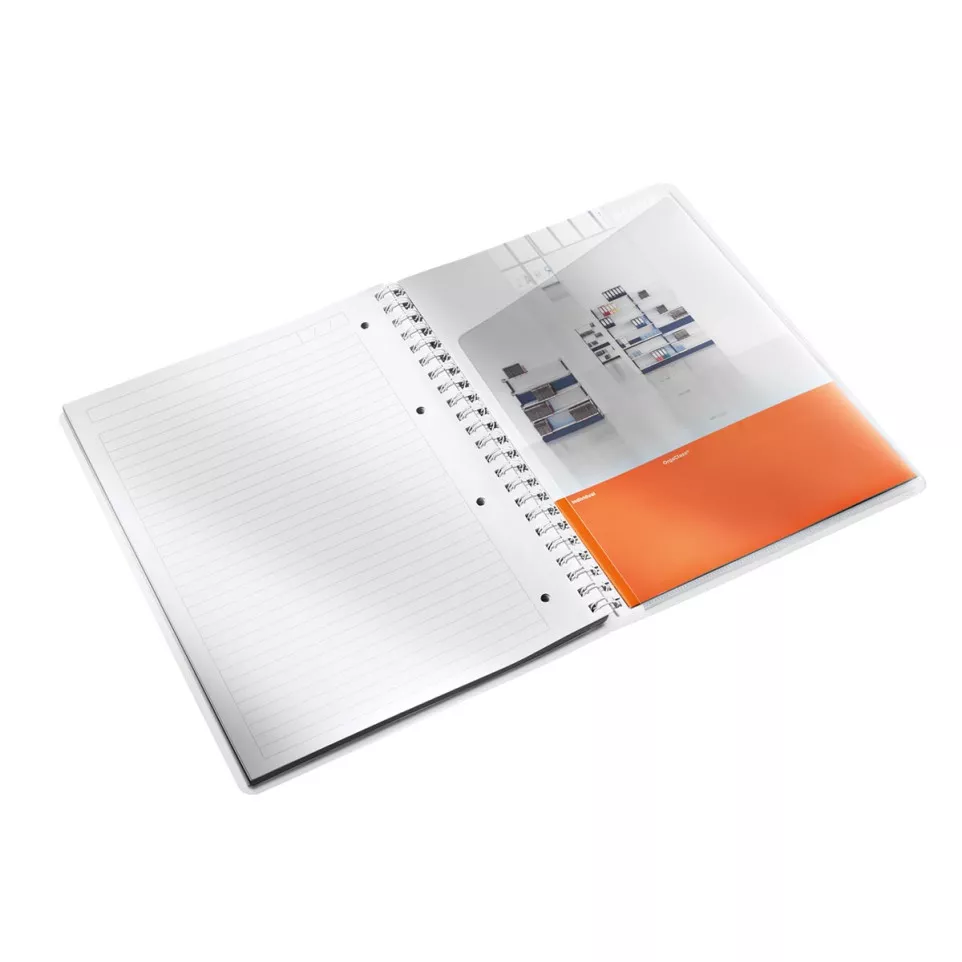Leitz WOW schrift ft A4, gelijnd, roze